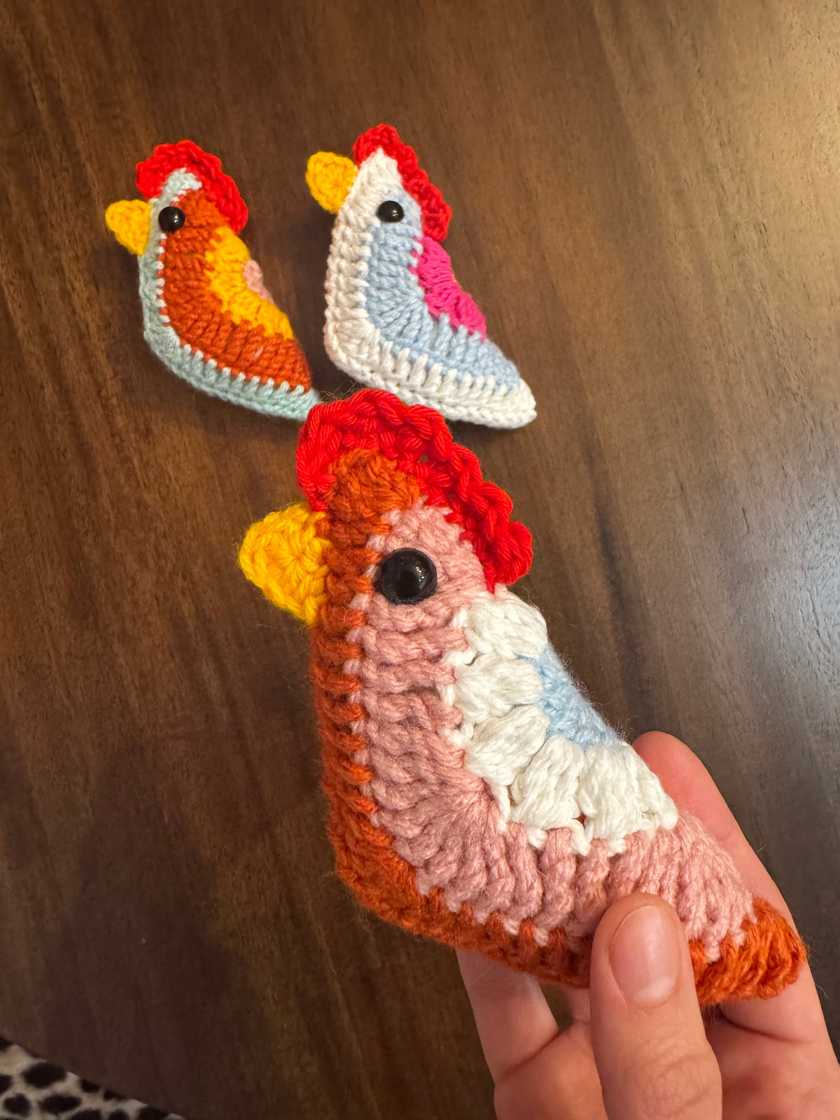 Granny Square Chicken Plushie