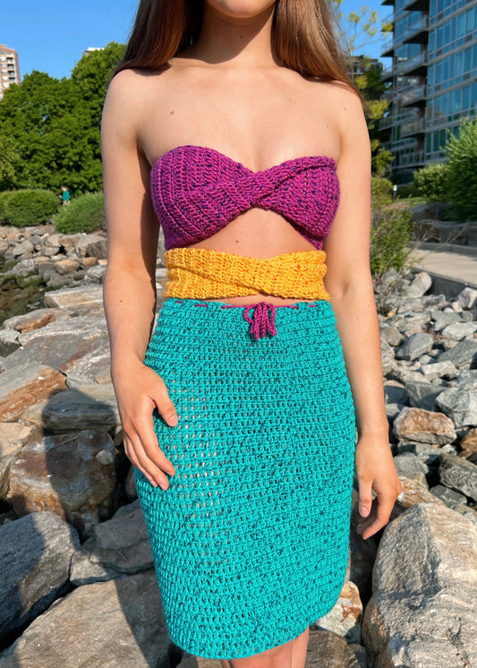 Modelo de crochê para vestido Fergana