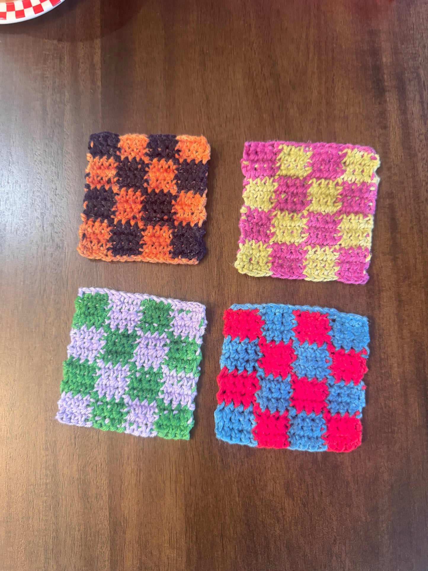 Checkerboard Coasters (set of 2)