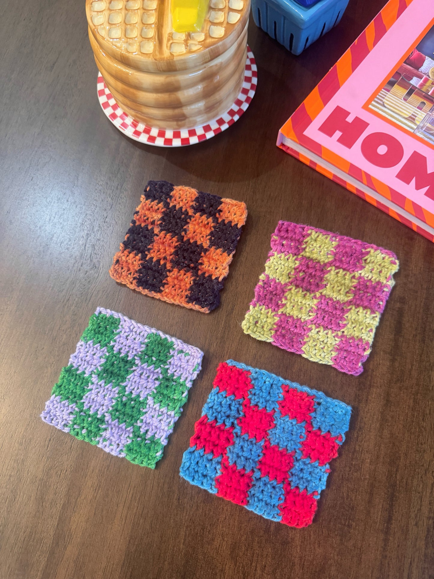 Checkerboard Coasters (set of 2)