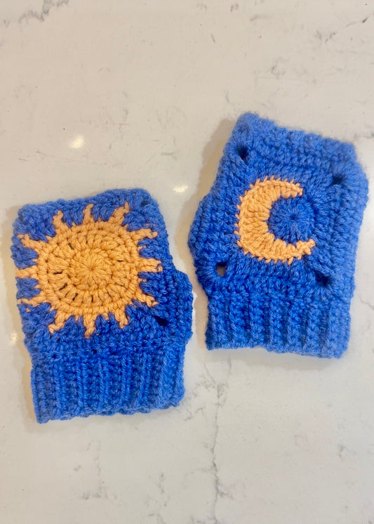 Cosmic Fingerless Gloves Crochet Pattern