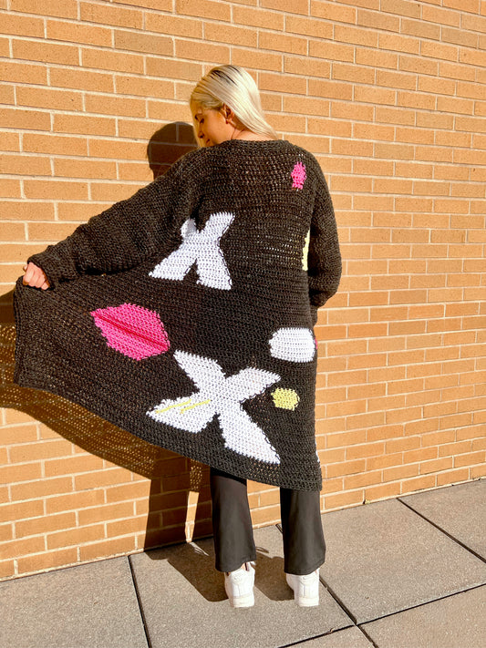 Padrão de Crochê Cardigan XO