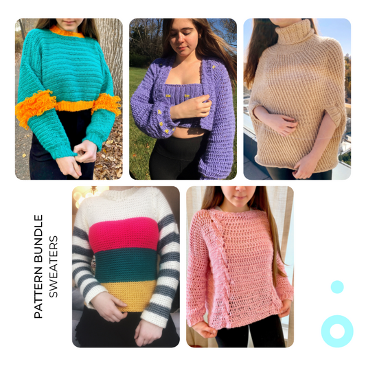 Pacote de padrão de blusas de crochê
